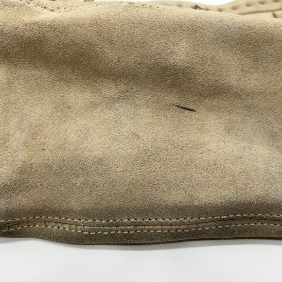 Guess Leather Suede Beige Tan Y2K Hobo Shoulder Fringe Top Zip HandBag Purse - Picture 4 of 16